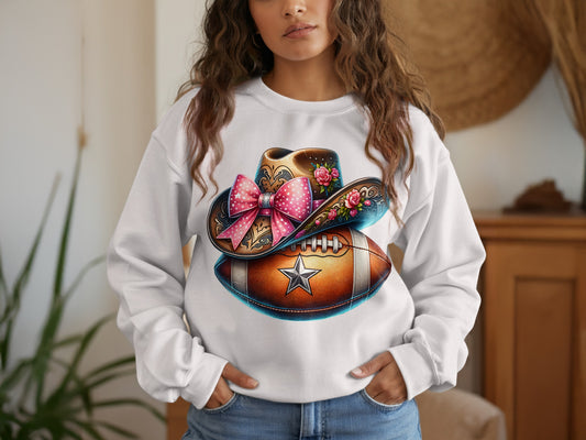 Trendy Football and Hat Graphic Sweatshirt product