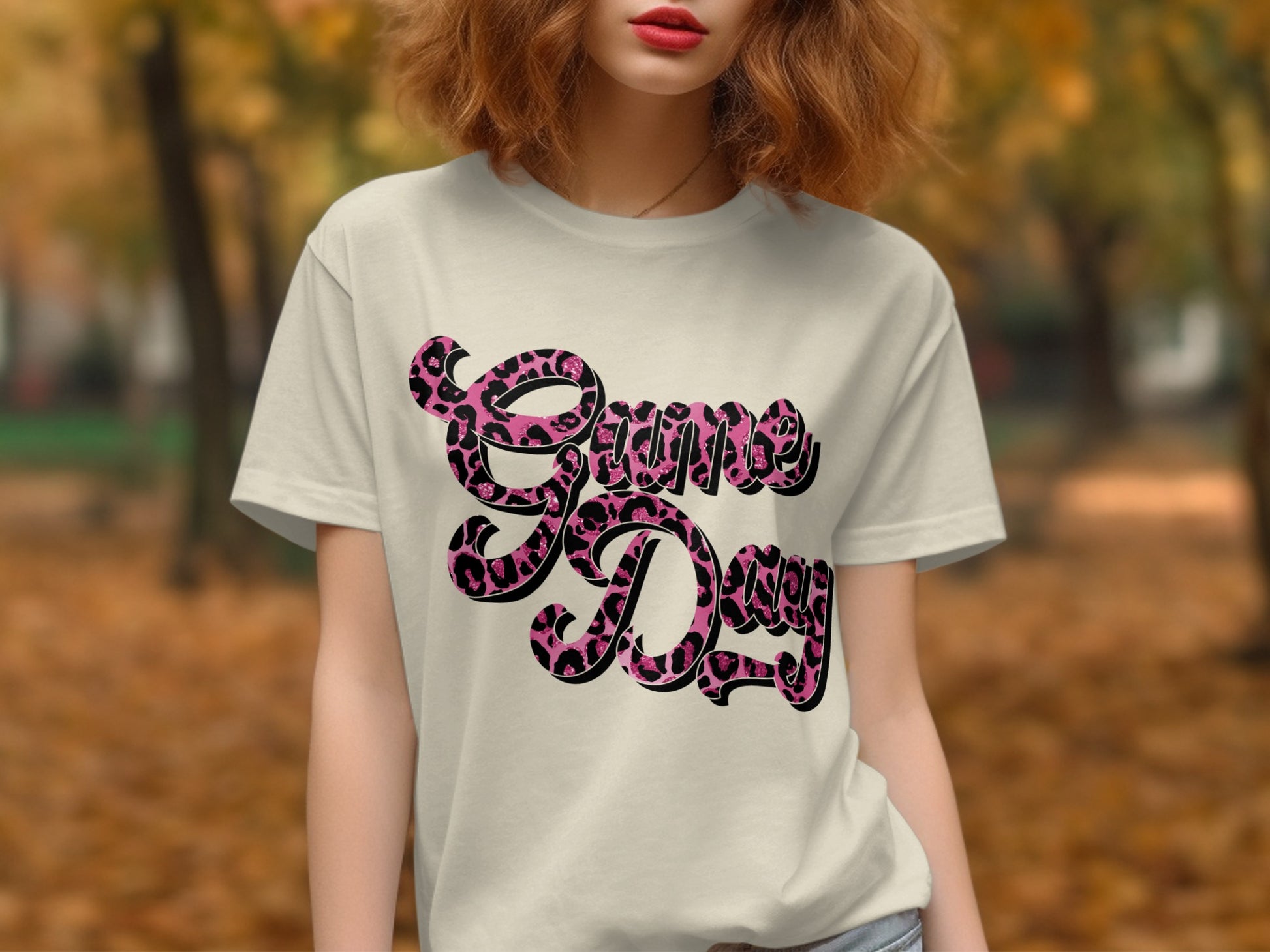 Game Day Leopard Print T-Shirt Casual Wear Fashion product