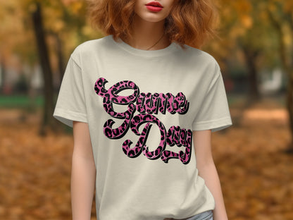 Game Day Leopard Print T-Shirt Casual Wear Fashion product