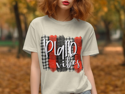 Plaid Vibes Graphic Style Autumn Look T-Shirt product
