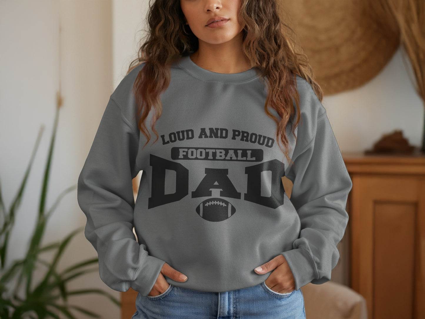 Loud And Proud Football Dad Sweatshirt Product