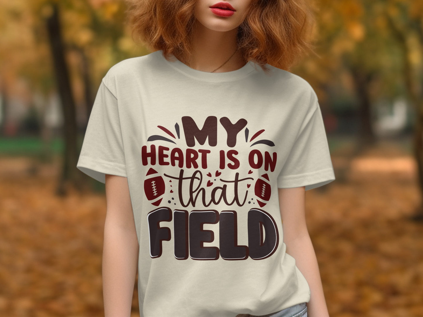 My Heart Is on That Field Printed T-shirt product type