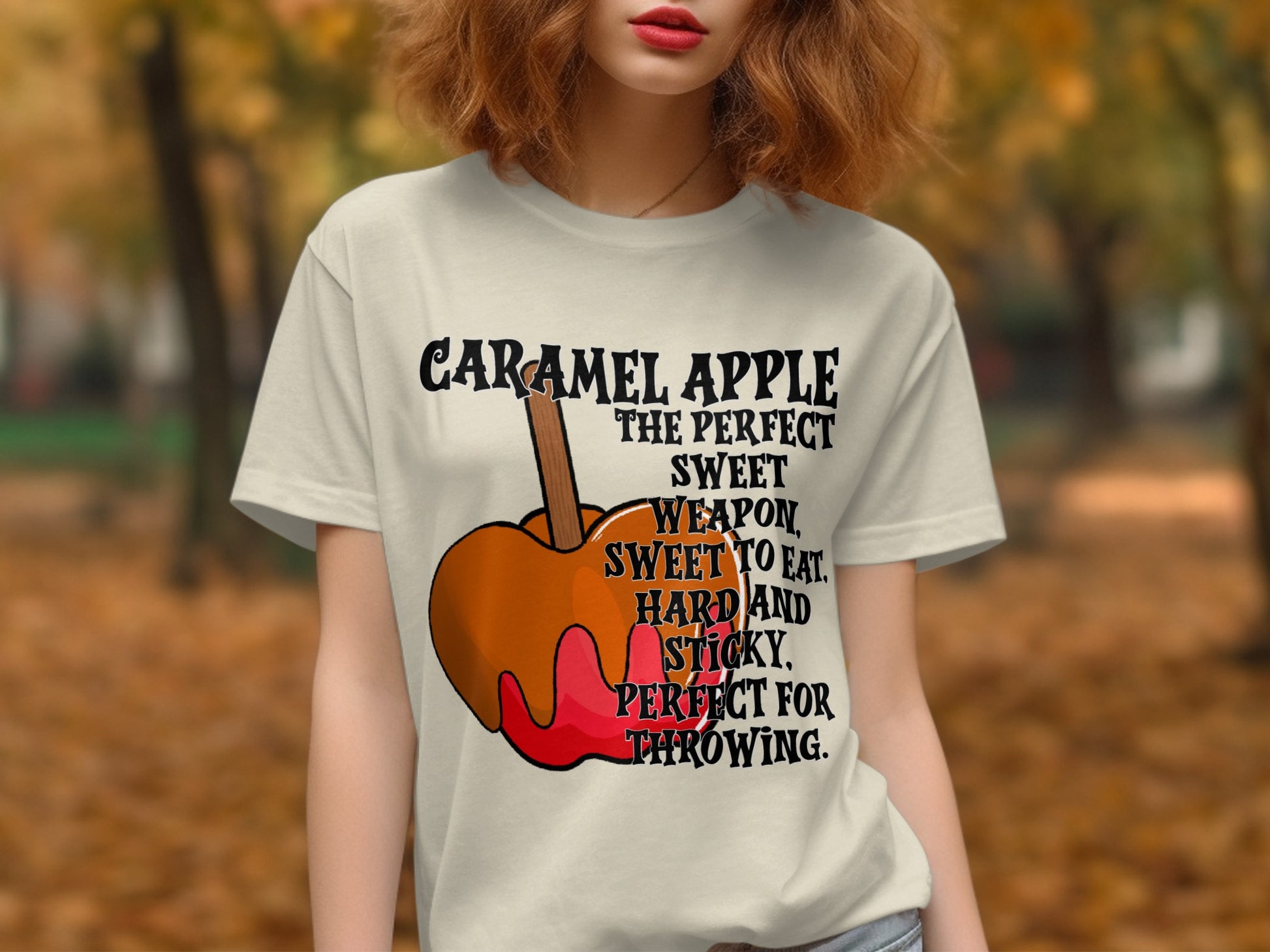 Caramel Apple Sweet Weapon Cute Funny T-Shirt Product