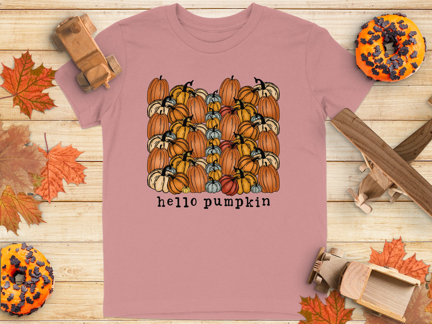 Hello Pumpkin Pattern Cute Autumn T-Shirt product