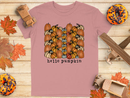 Hello Pumpkin Pattern Cute Autumn T-Shirt product