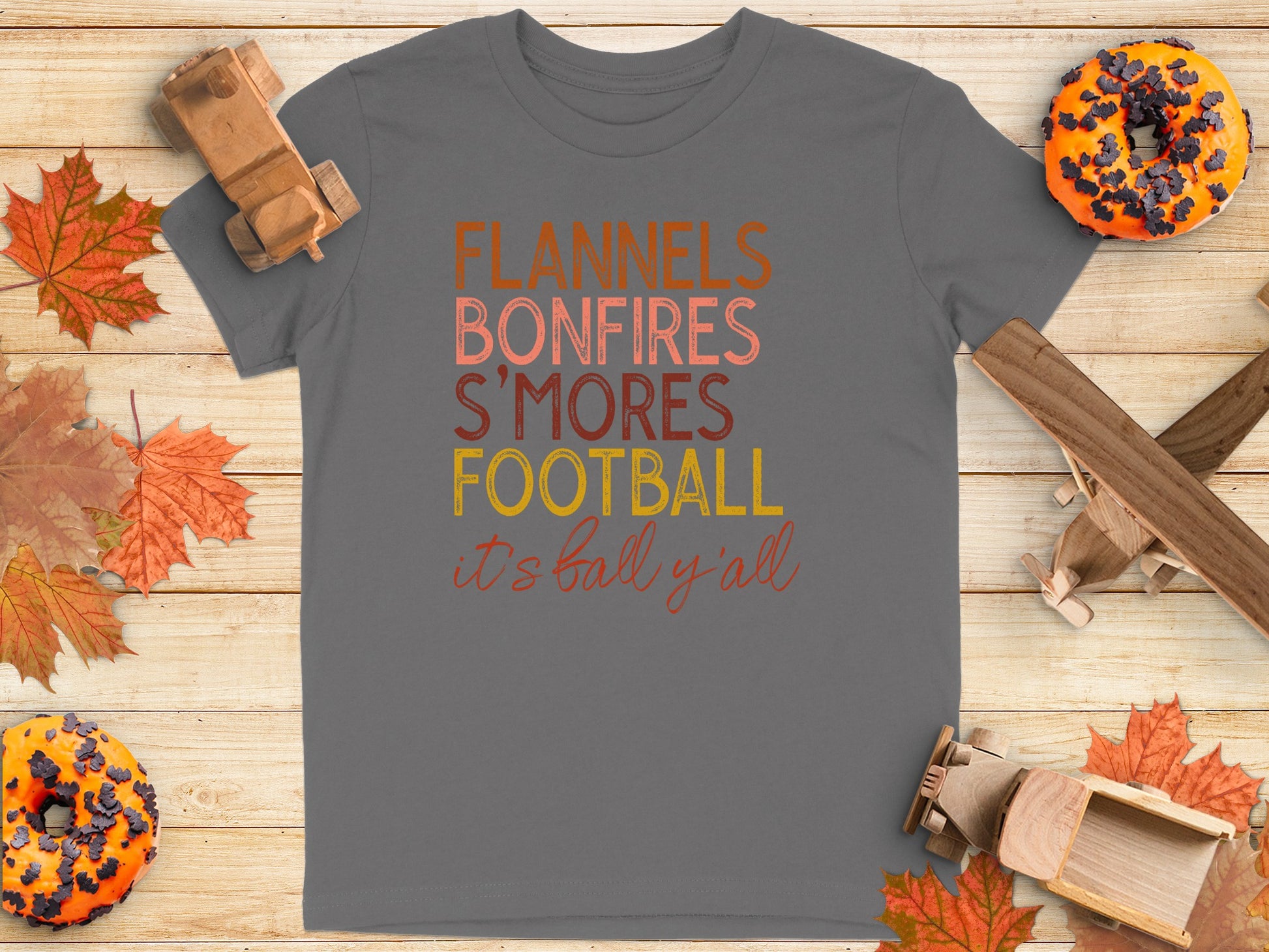 Flannels Bonfires S'mores Football It's Fall Y'all product type