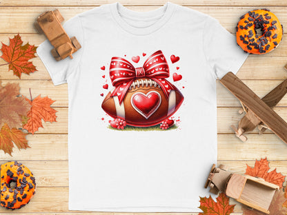 Heart Decorated Valentine's Football Graphic product type