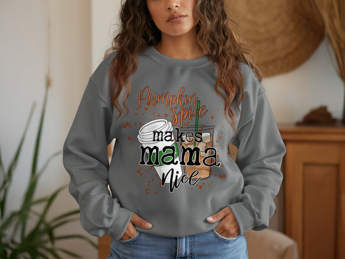 Pumpkin Spice Makes Mama Nice Sweatshirt product type