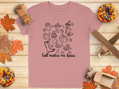 Fall Makes Me Basic Graphic Tee Shirt product
