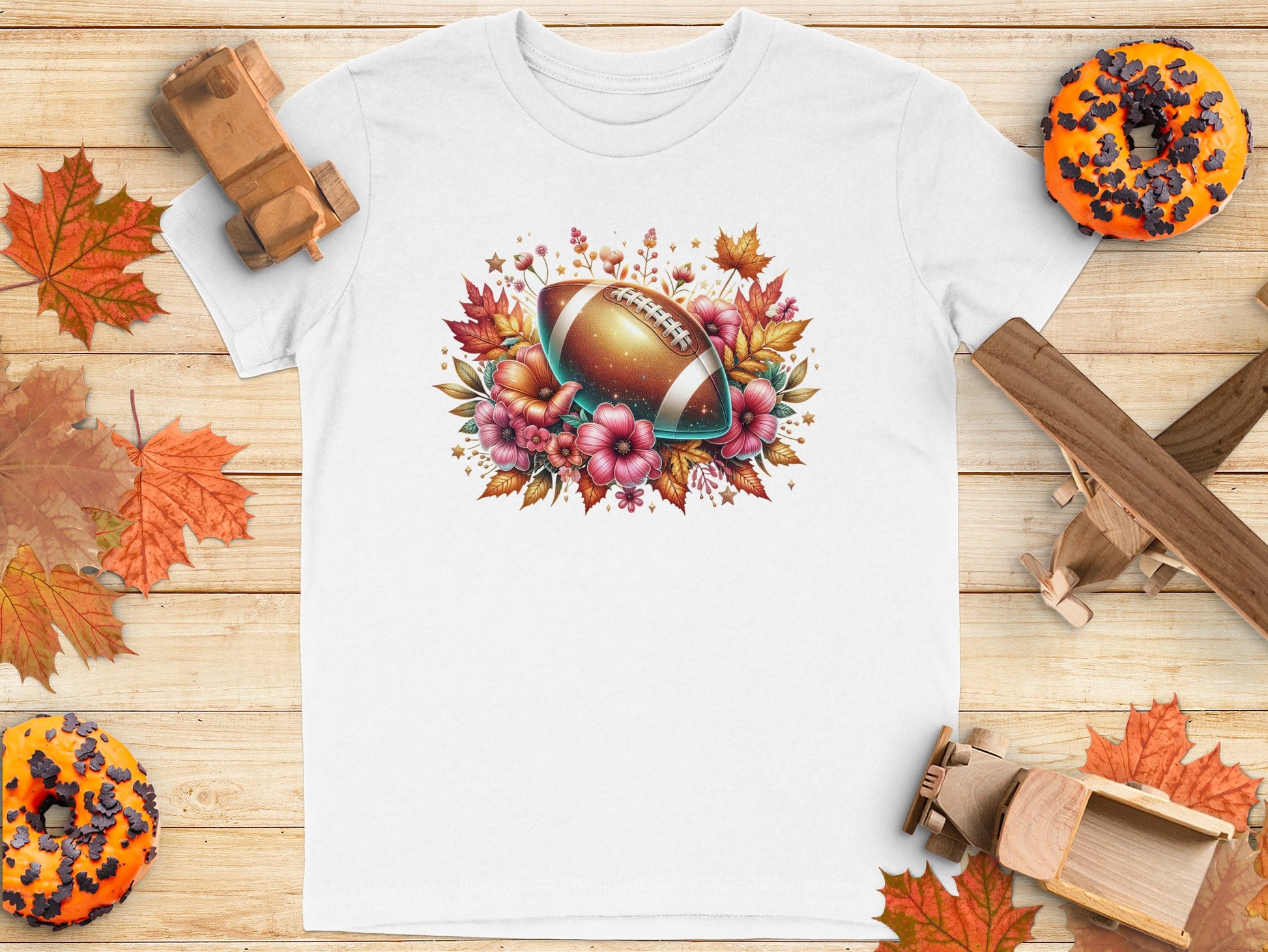Beautiful Autumn Football Graphic T-Shirt product type