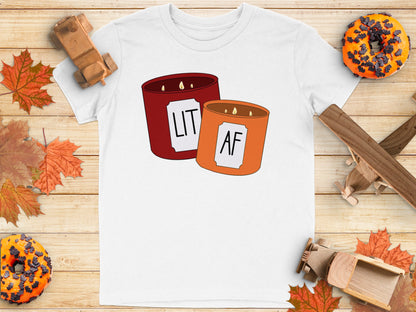 Funny Lit AF Candles Graphic T-shirt product type