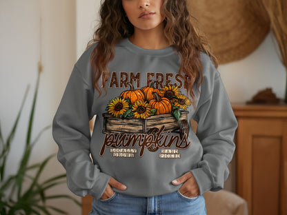 Farm Fresh Pumpkins Graphic Sweatshirt product