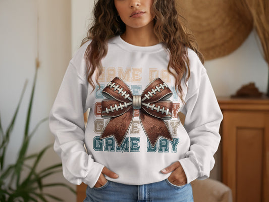 Game Day Bow Graphic Pullover Sweatshirt product type