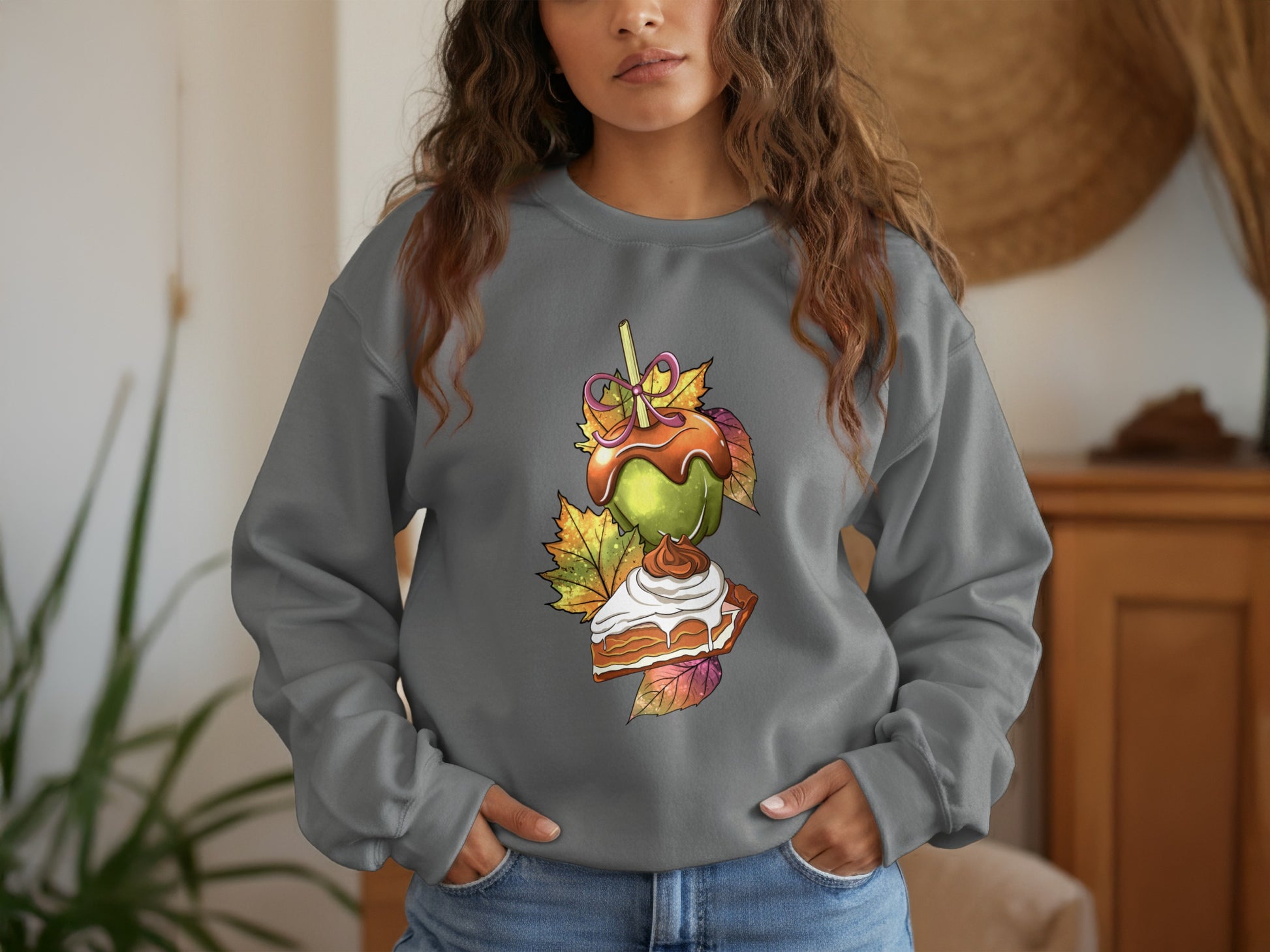 Autumn Caramel Apple and Pie Graphic Sweatshirt product
