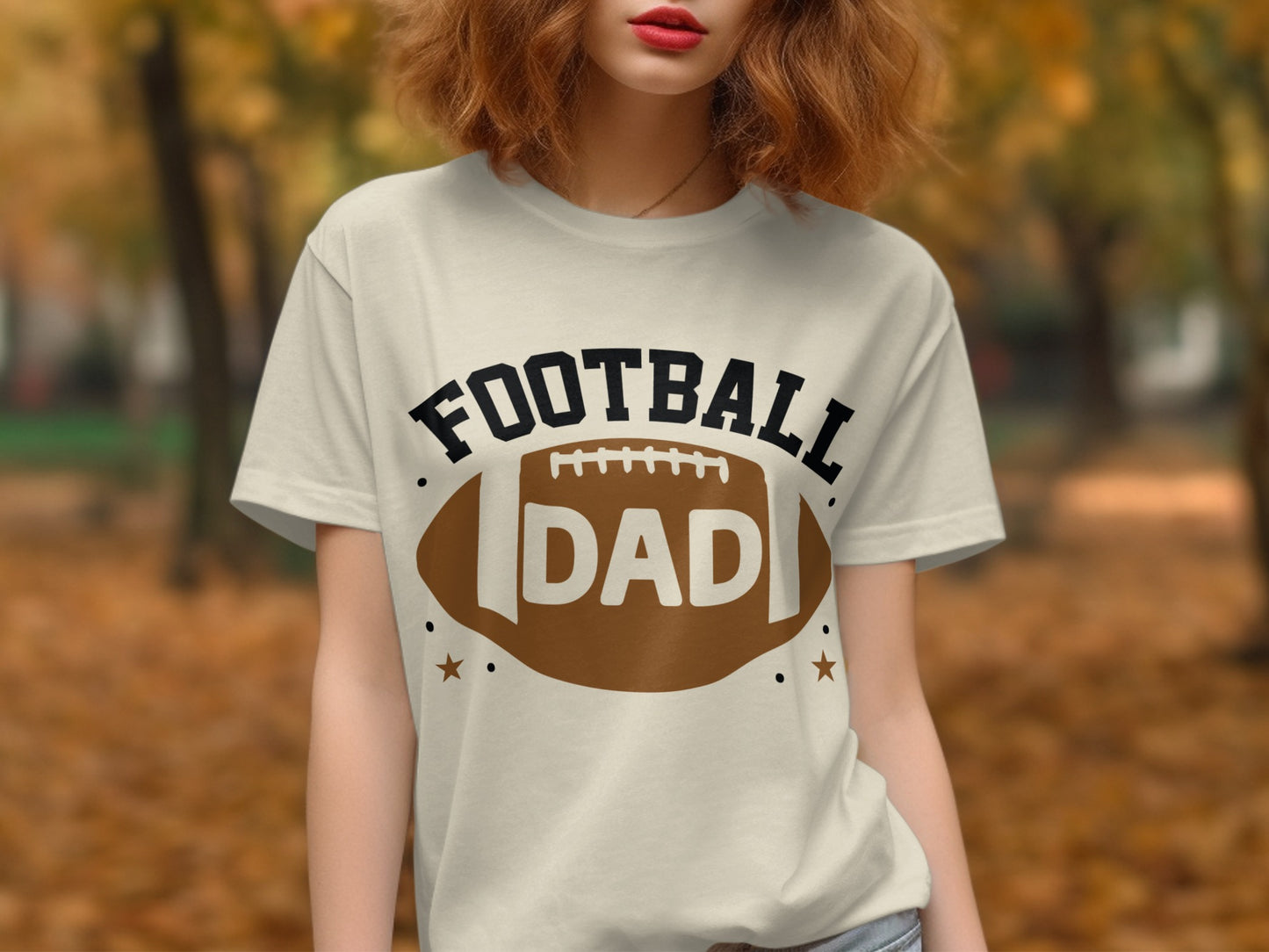 Football Dad Graphic T-Shirt for Fathers Sportswear Product