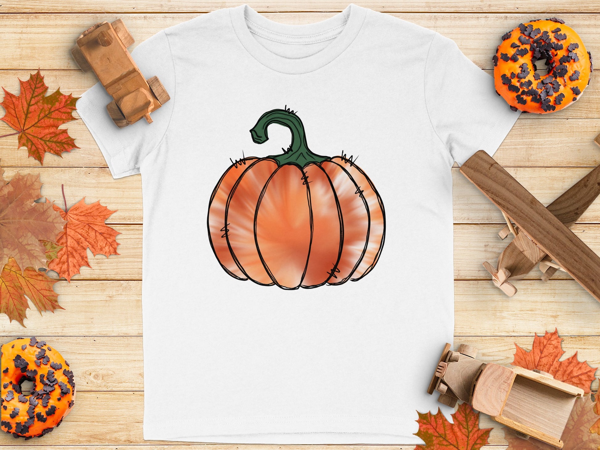 Pumpkin Patch Festive Autumn White T-shirt product type