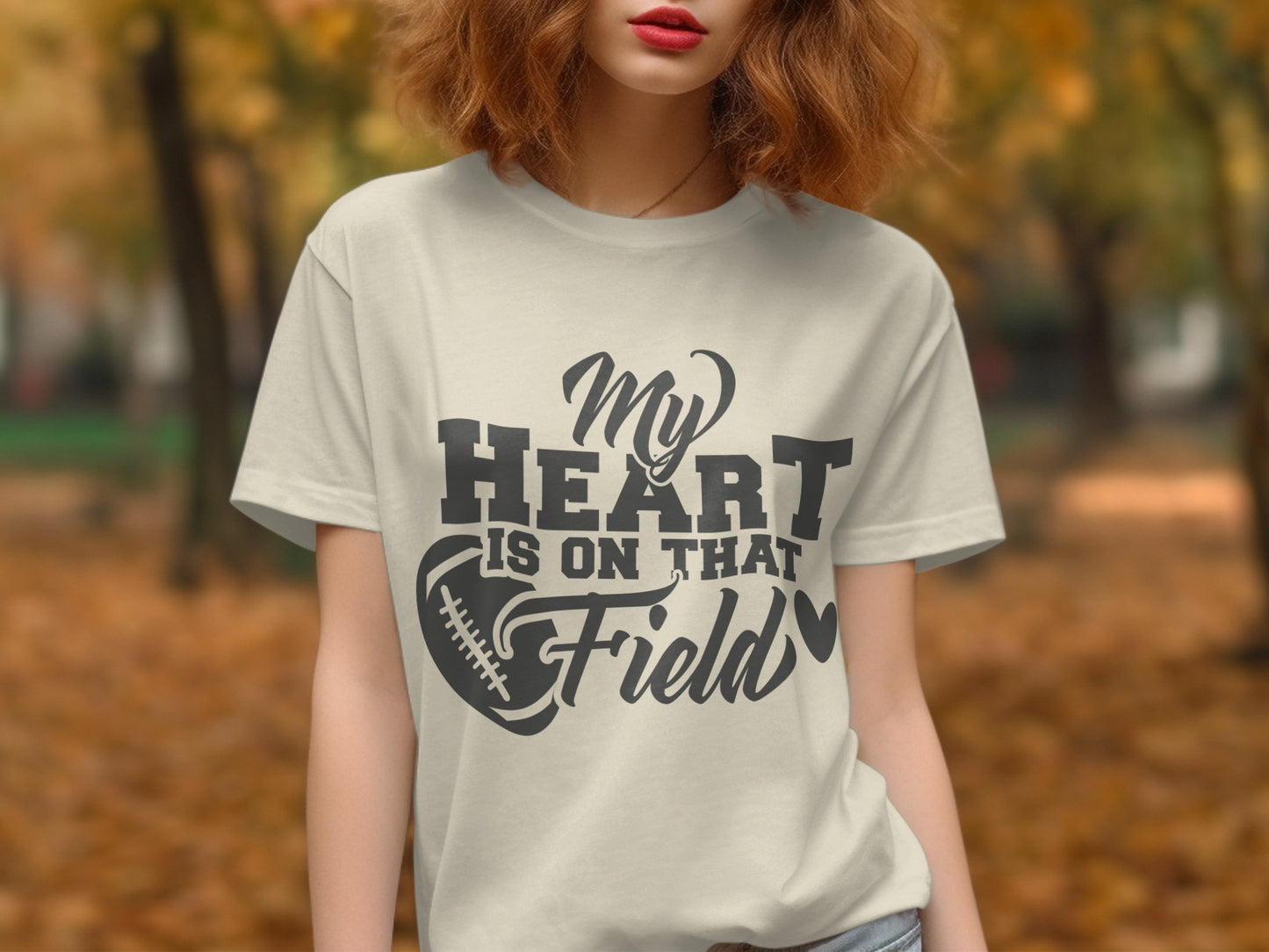 My Heart Is On That Field Football T-shirt