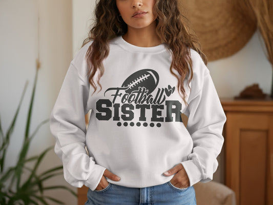 Football Sister Graphic Print Sweatshirt product