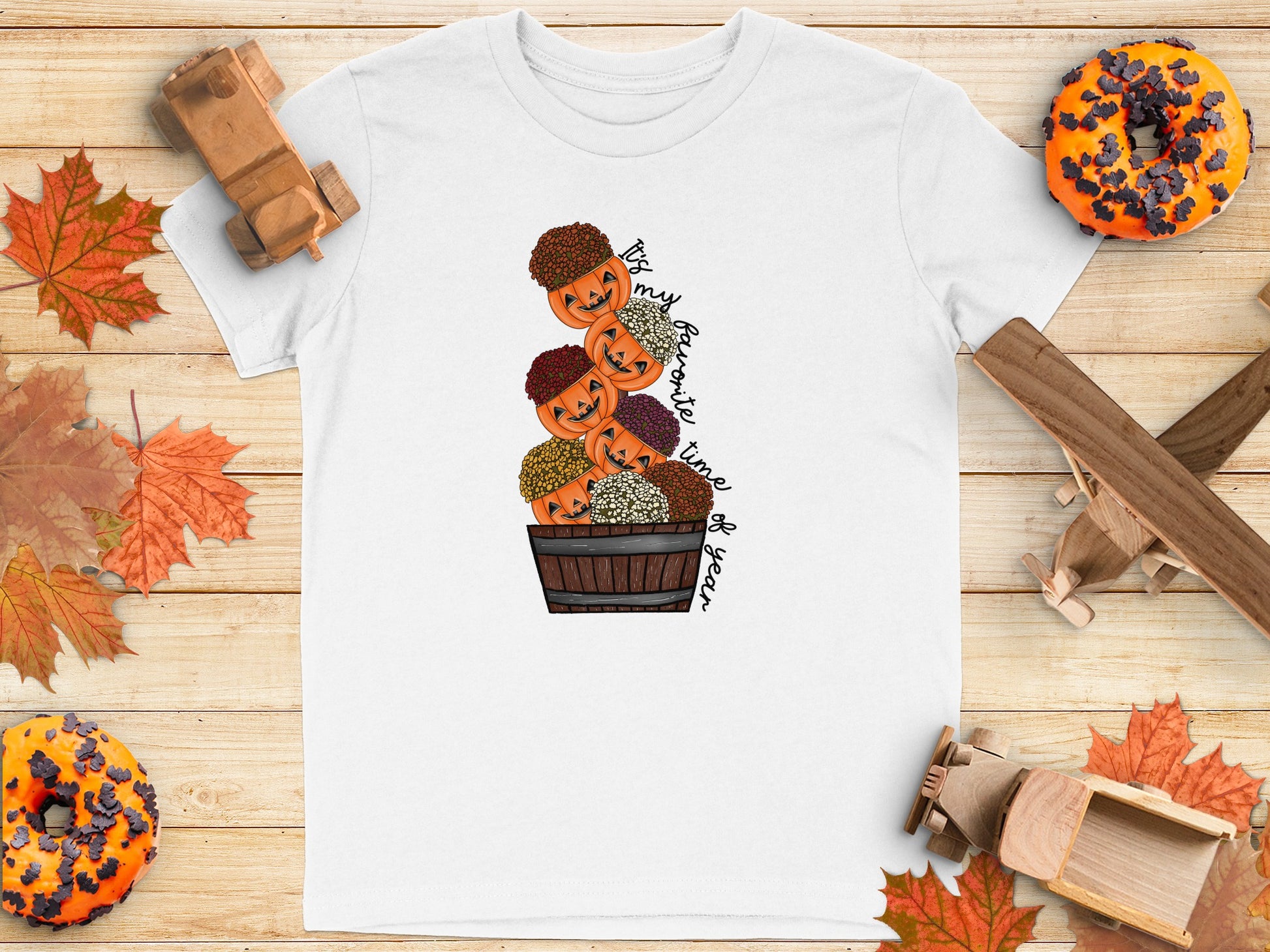 Fall Pumpkin Stack Graphic Tee Shirt product type