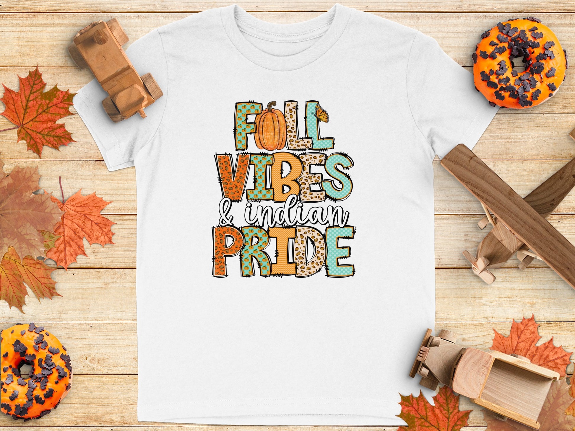 Fall Vibes and Indian Pride Graphic T-Shirt product type
