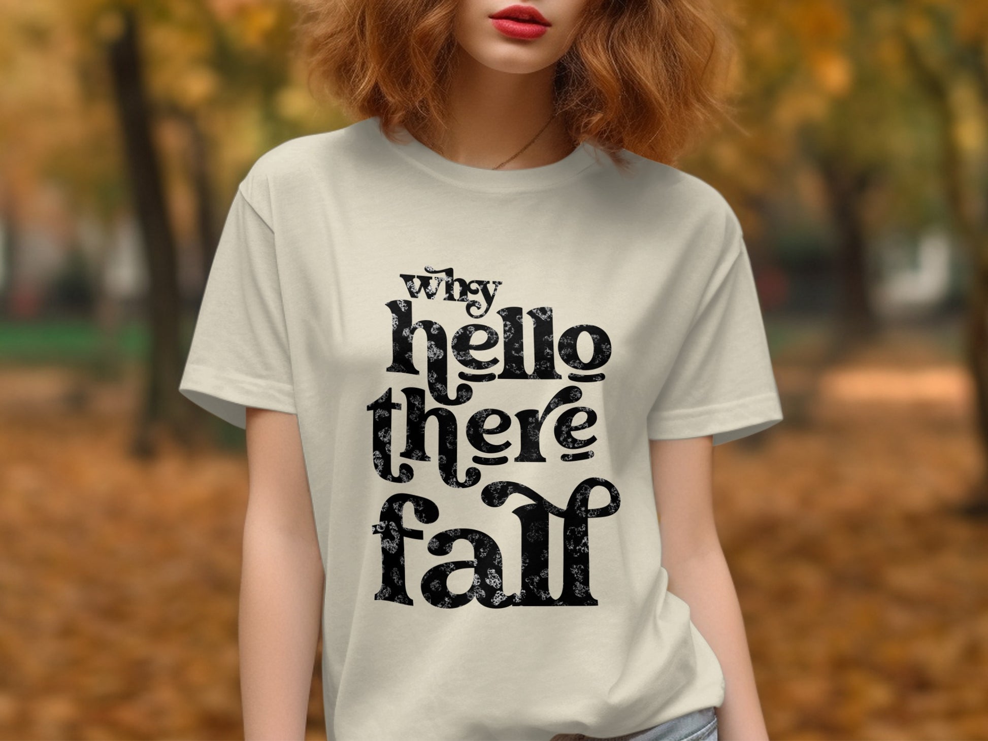 Why Hello There Fall Lettering T-Shirt product type
