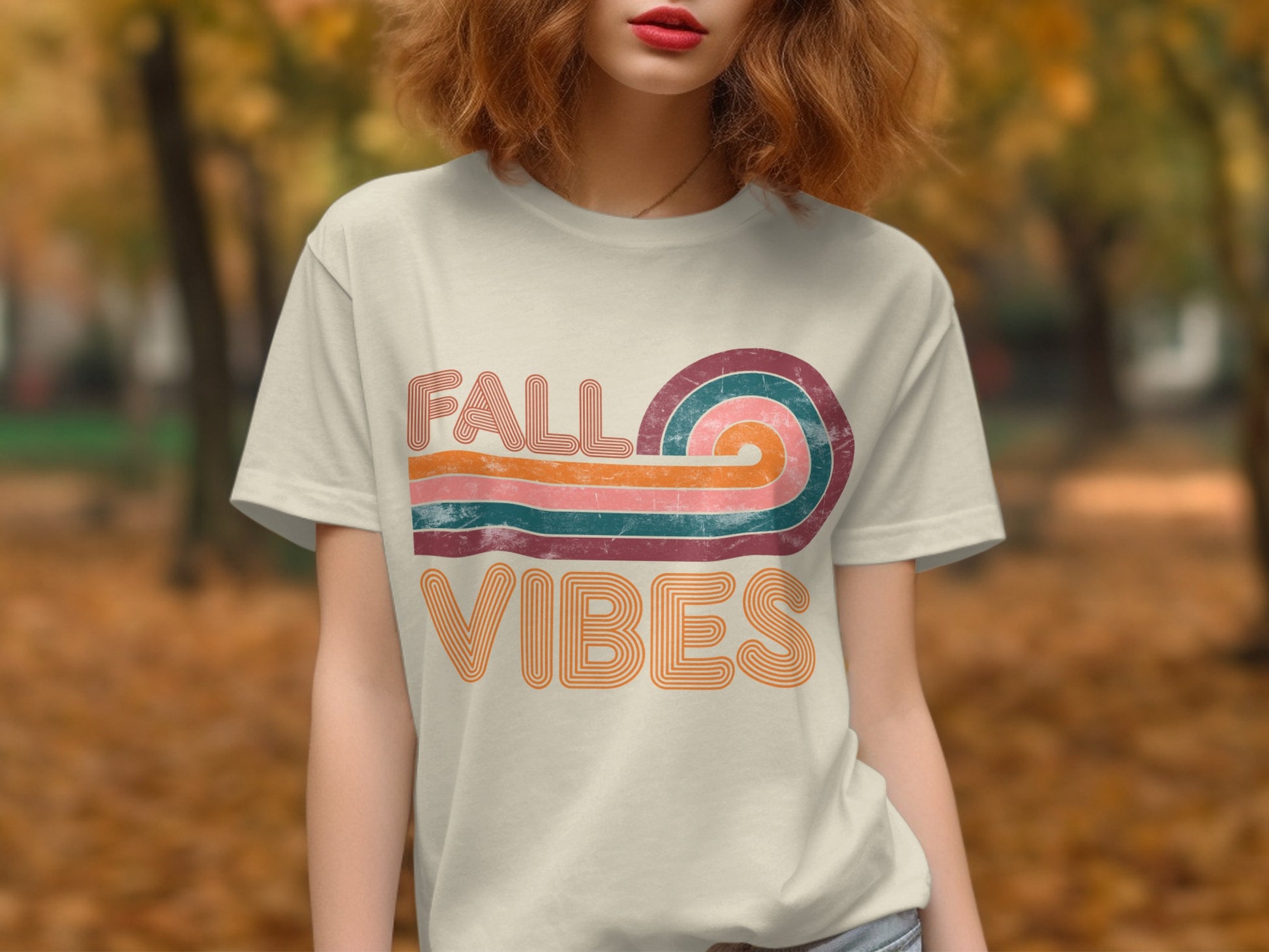 Colorful Fall Vibes Graphic Tee Shirt product type
