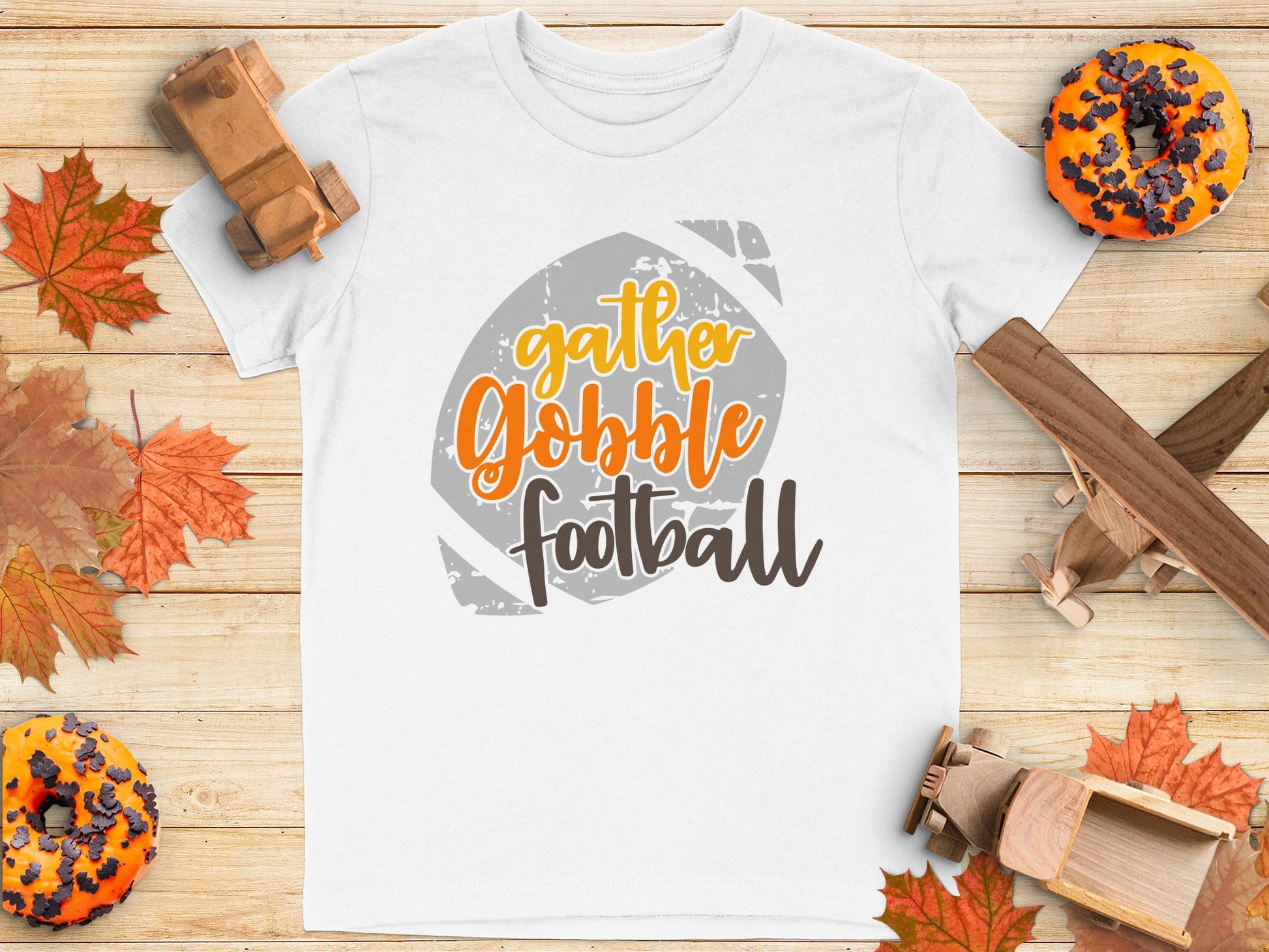 Gather Gobble Football Graphic Tee product
