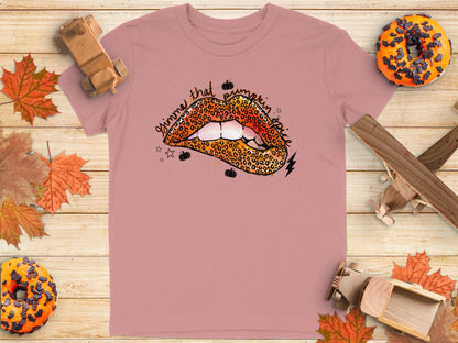 Gimme That Pumpkin Spice Leopard Lips Graphic Tee product type
