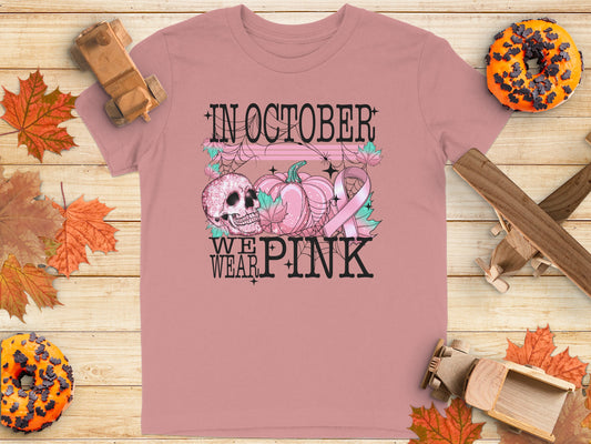 In October We Wear Pink Halloween T-Shirt Product