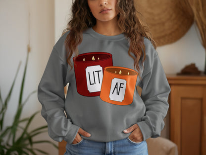 Lit AF Candles Sweatshirt product