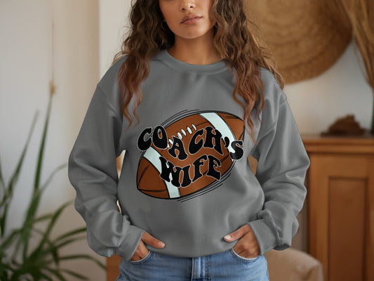 Coach's Wife Football Graphic Sweatshirt product