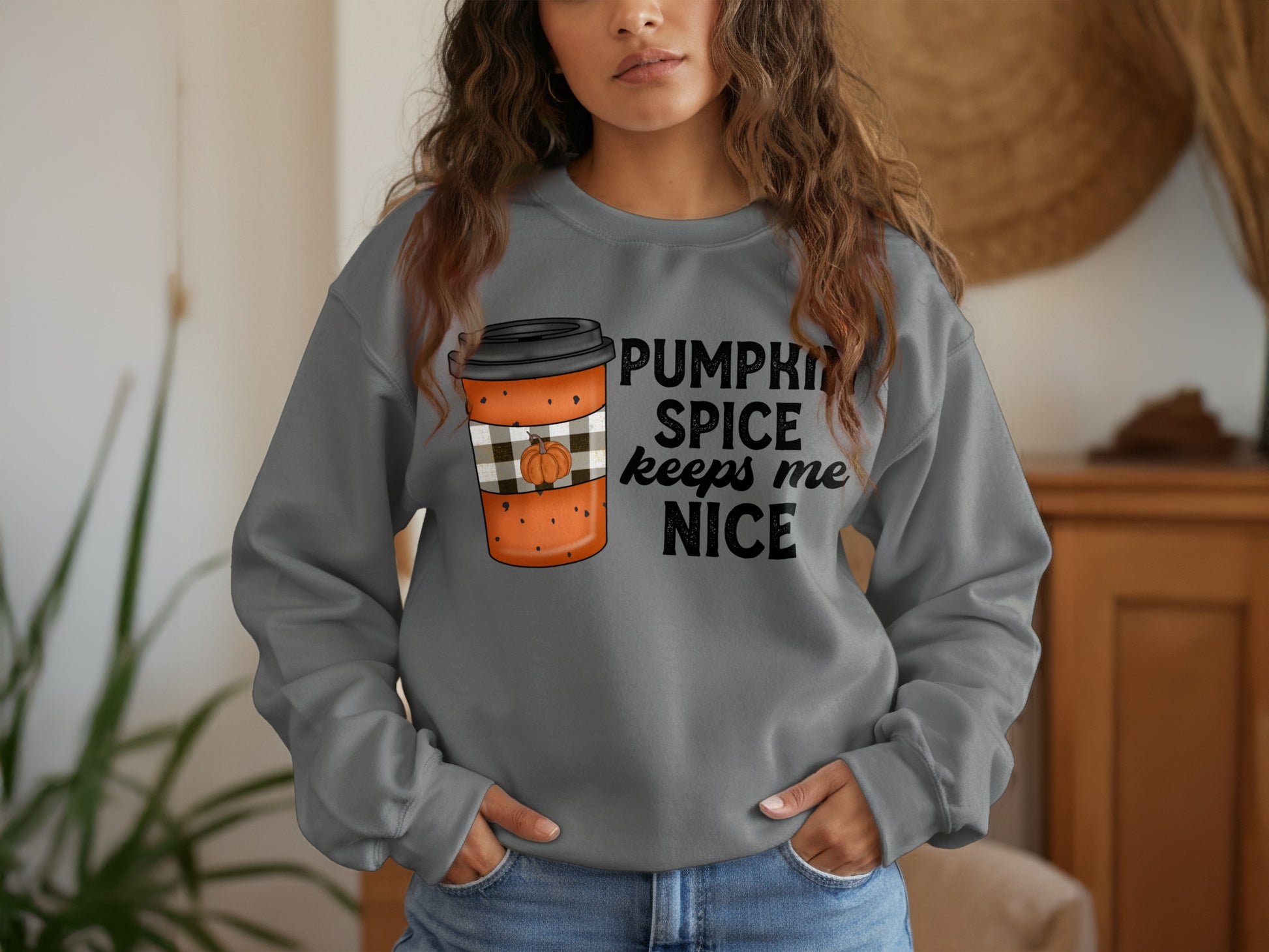 Pumpkin Spice Keeps Me Nice Sweatshirt product type