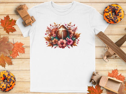 Autumn Football Pumpkin Floral Graphic T-Shirt product type