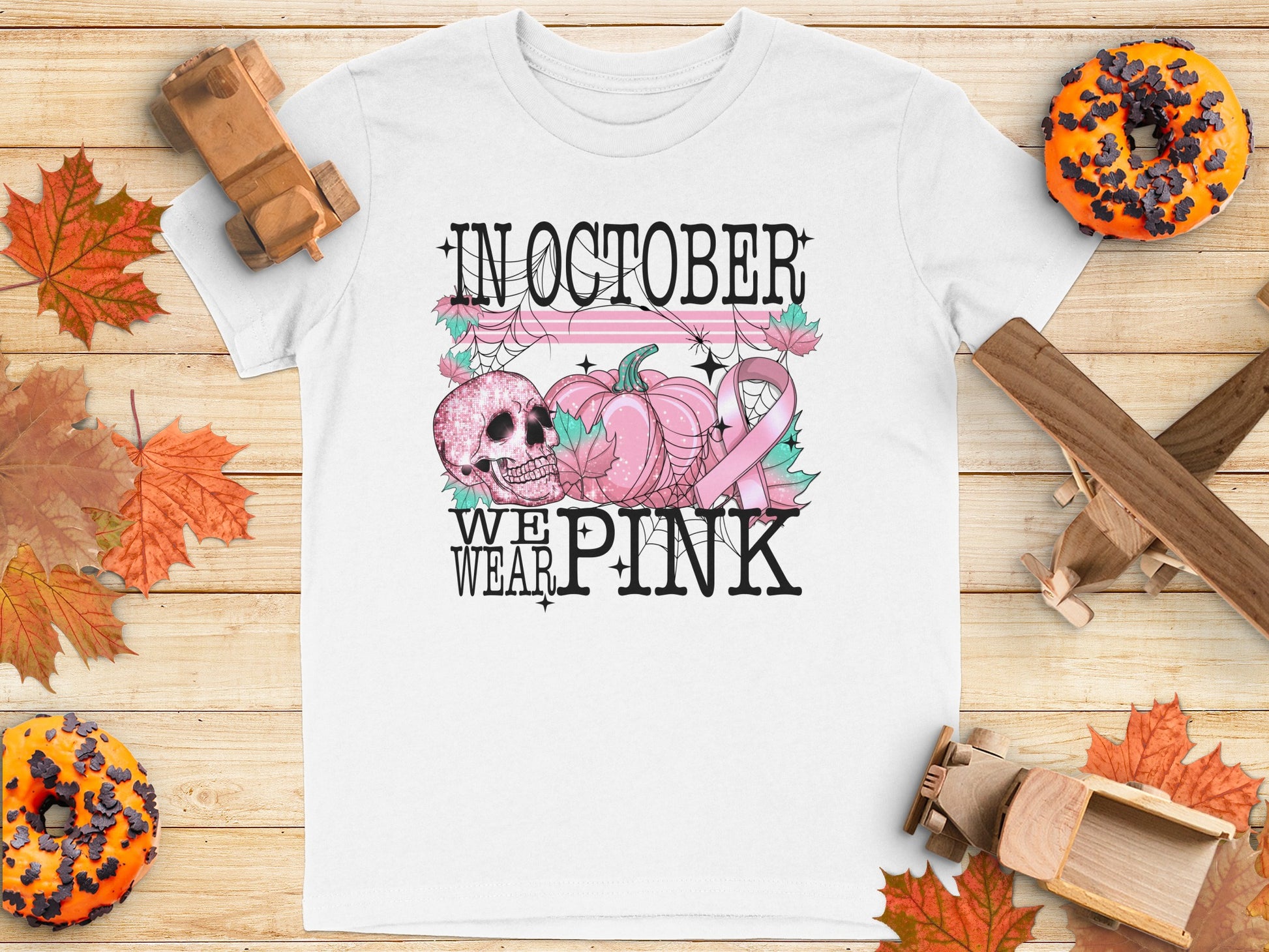 In October We Wear Pink Halloween T-Shirt product