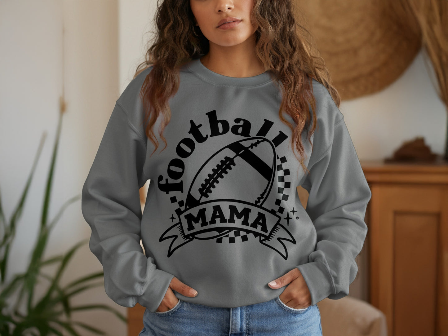 Football Mama Graphic Sweatshirt product
