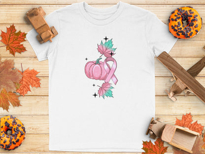 Pink Ribbon and Pumpkin Fall Halloween T-shirt product