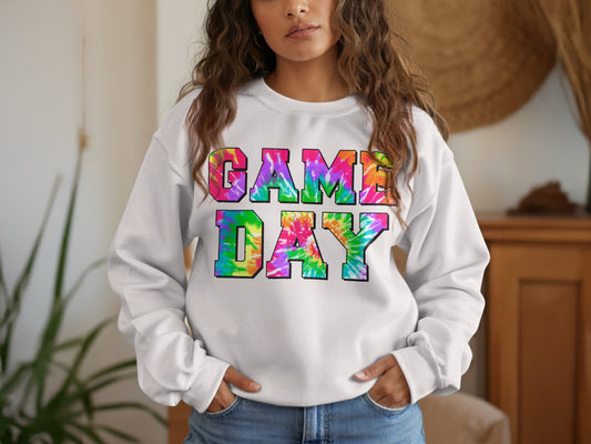 Colorful Tie-Dye Game Day Sweatshirt for Sports Fans product type
