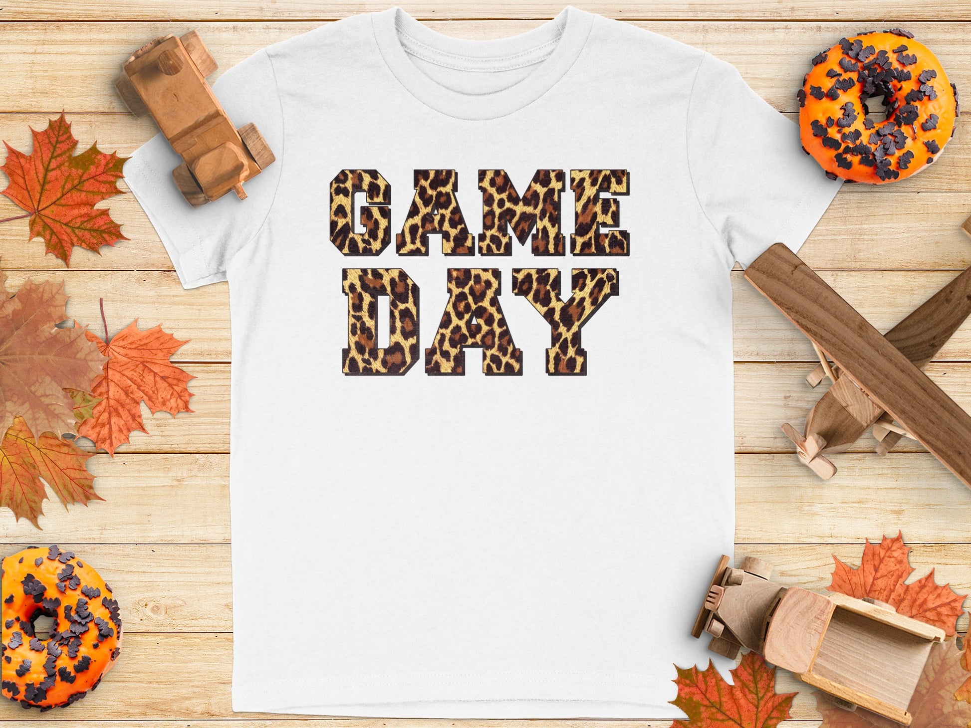 Game Day Leopard Print Lettering T-Shirt product type