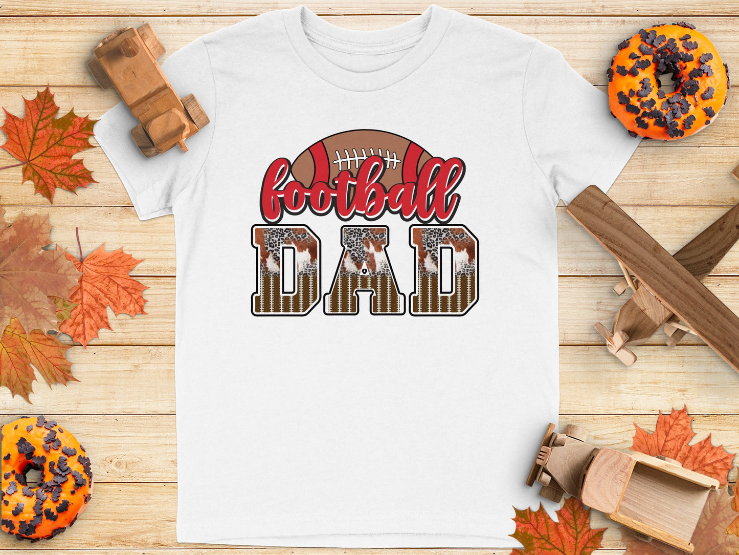 Football Dad Graphic White T-Shirt for Proud Sports Dad product