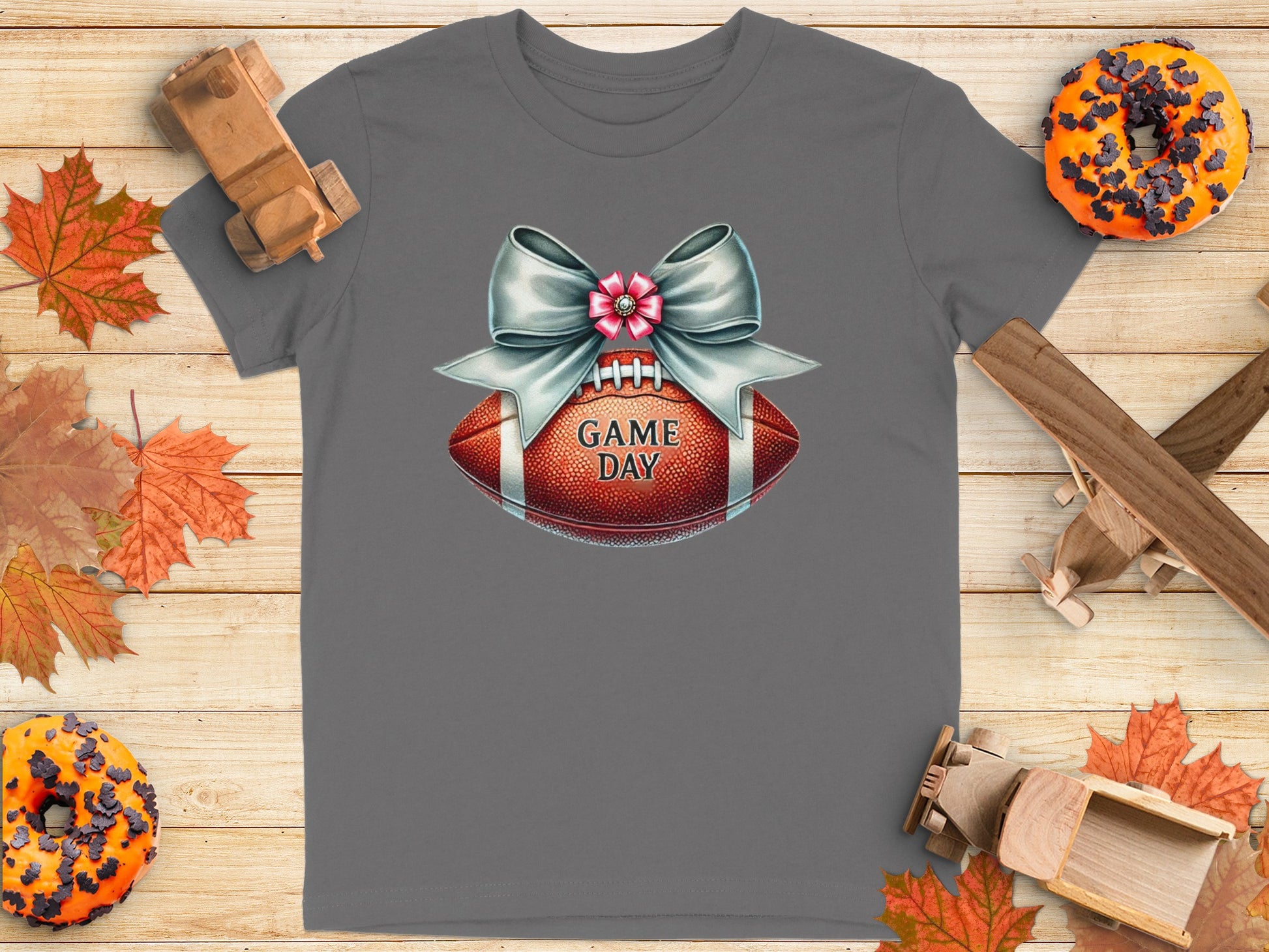 Game Day Football Shirt with Bow Graphic product type