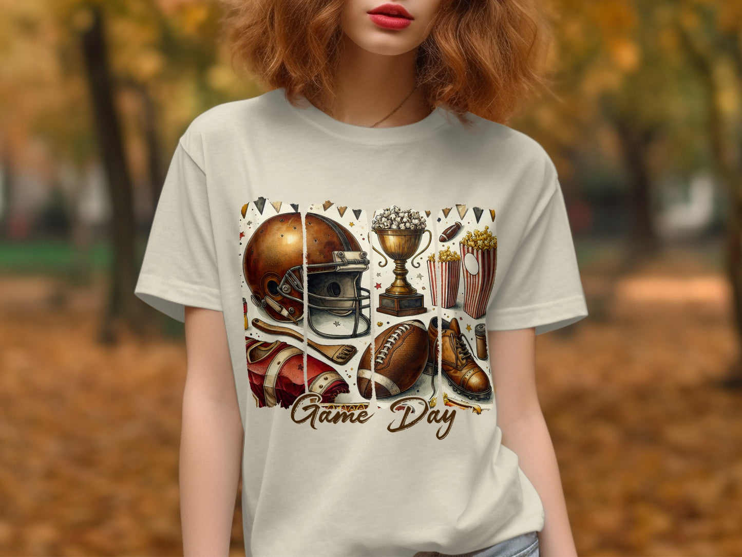 Football Game Day Graphic Print T-Shirt product type