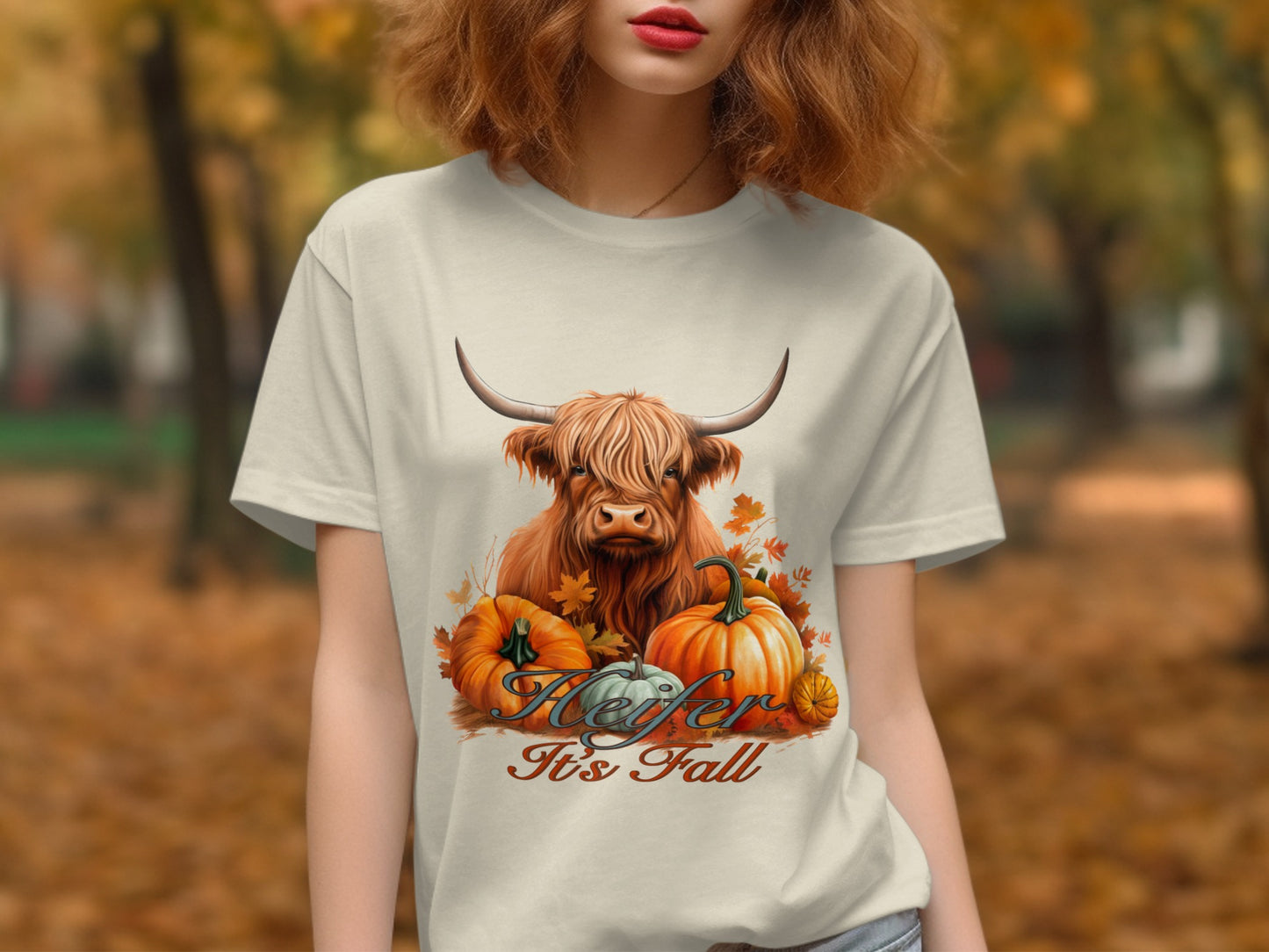 Heifer Its Fall with Highland Cow T-Shirt product type
