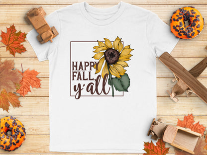 Happy Fall Y'all Sunflower Design T-Shirt product type