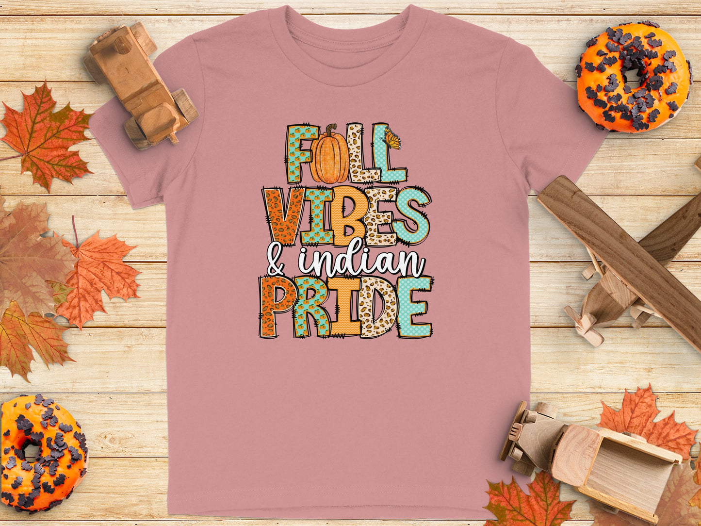 Fall Vibes And Indian Pride Design Shirt product type