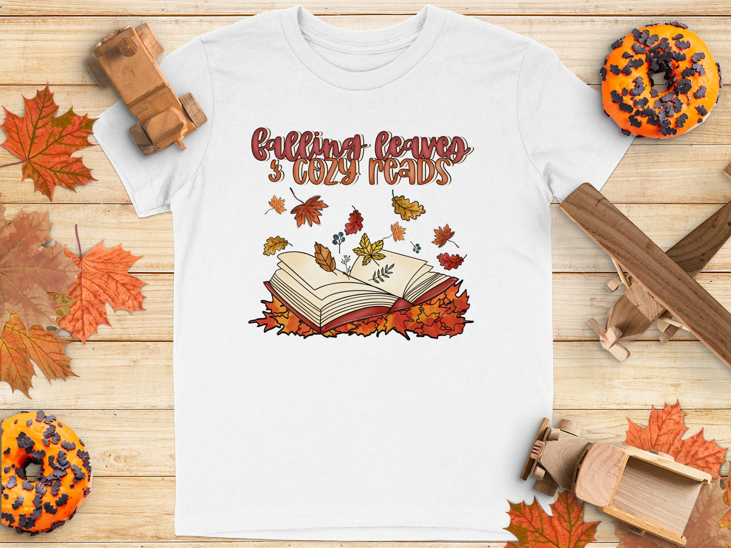 Falling Leaves and Cozy Reads Graphic T-Shirt product
