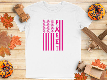 Pink Ribbon Fight Flag Design T-Shirt product type