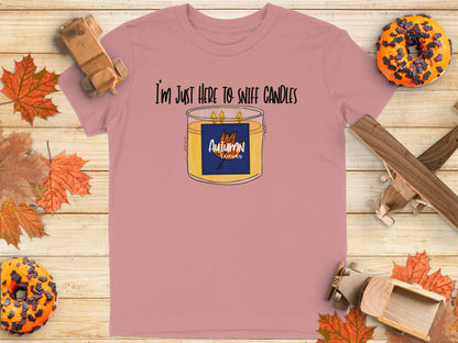 I'm Just Here To Sniff Candles Autumn Graphic Shirt Product