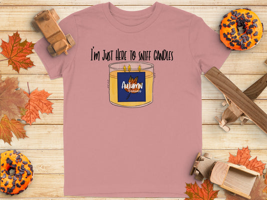 I'm Just Here To Sniff Candles Autumn Graphic Shirt Product