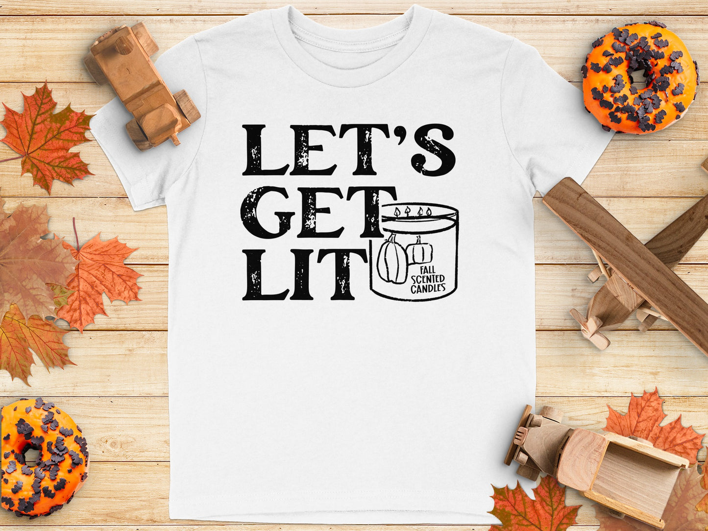 LET'S GET LIT Fall Scented Candies Graphic T-shirt product