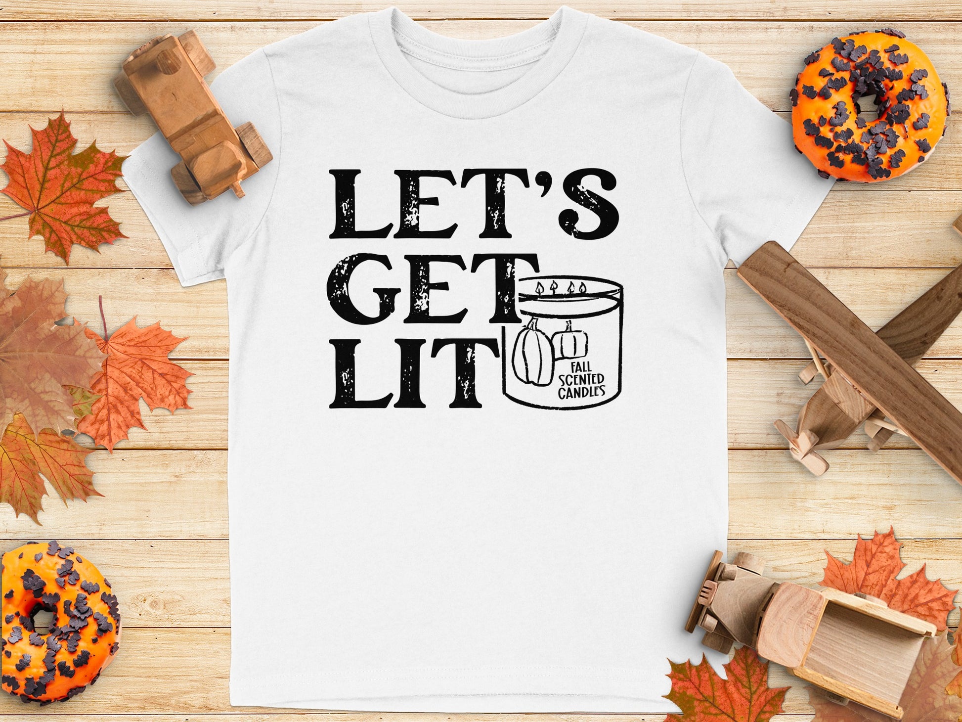 LET'S GET LIT Fall Scented Candies Graphic T-shirt product